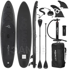 Paddleboard tartozékokkal - 350 cm - 150kg - fekete
