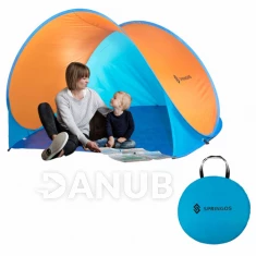 POP-UP strandsátor 200 x 120 CM - kék-narancssárga