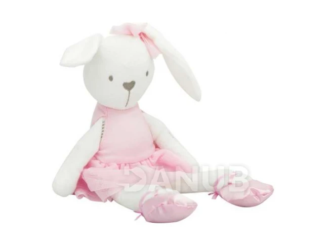 Plüss játék - nyuszi rózsaszín szoknyában - 42 cm