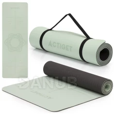 Tornaszőnyeg - 183x61x0,6 cm - csúszásgátló - menta/fekete