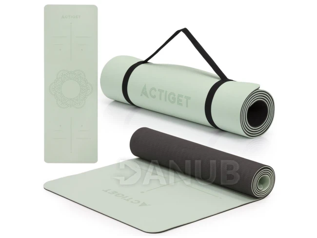 Tornaszőnyeg - 183x61x0,6 cm - csúszásgátló - menta/fekete