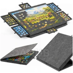 Puzzle összerakó alátét 1500 darabhoz - 77 x 52,5 x 4 cm - filc