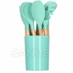 Konyhai eszközök - készlet - 12 db – sötét menta