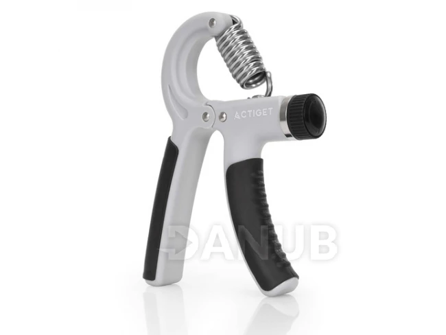 Állítható ellenállású (20–50 kg) kézerősítő a karok edzéséhez – szürke és fekete