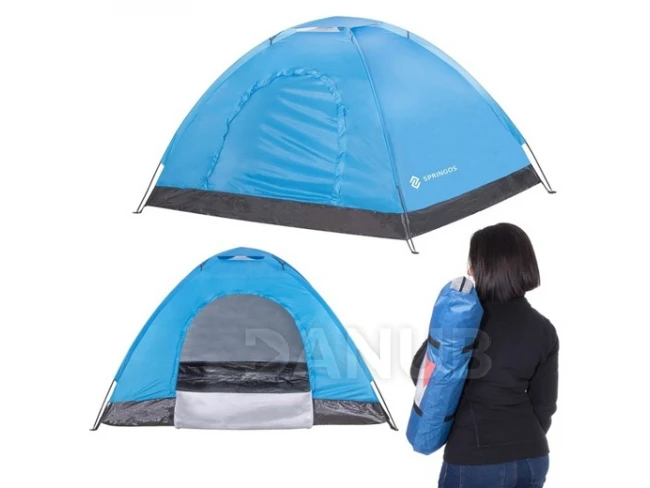 Turista sátor 2 fő részére, 2x1,5m UV-szűrővel - kék