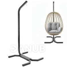 Kerti függő hinta állvány - 180 kg teherbírással - fekete