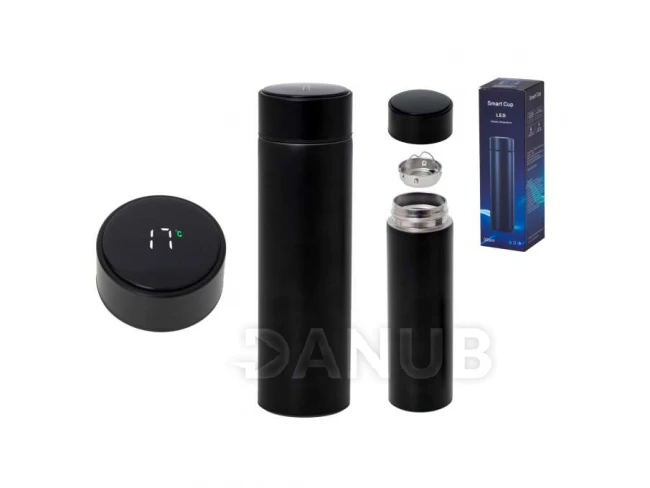 Smart termosz LED kijelzővel fekete