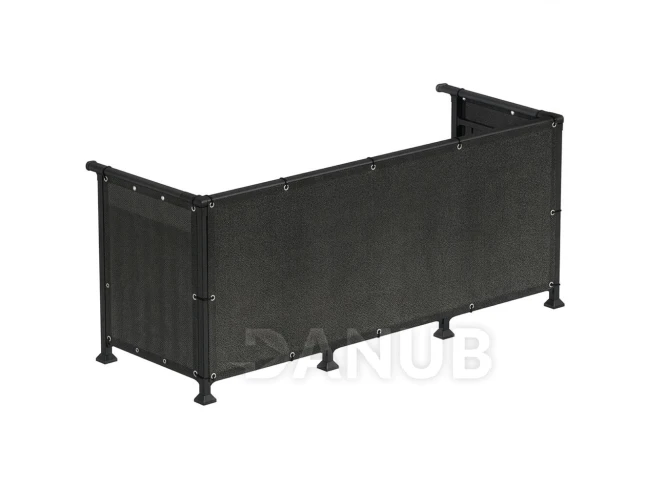 Napvédő erkélyfüggöny – 1x5 m – 95%-os árnyékolás – antracit