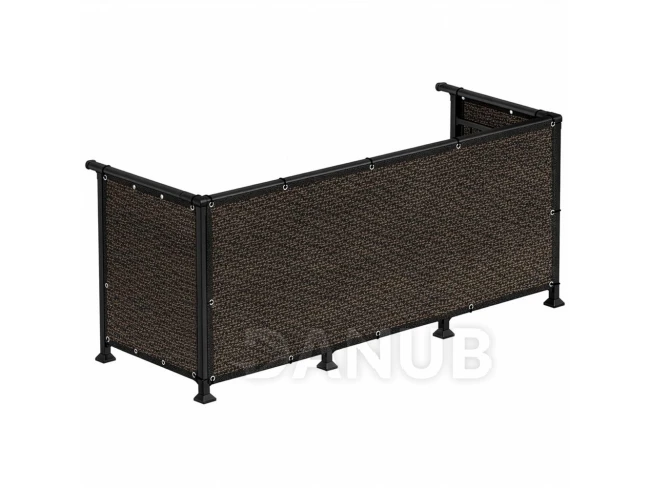 Tieniaca balkónová záclona - 1x5 m - 95% tienenie - hnedá