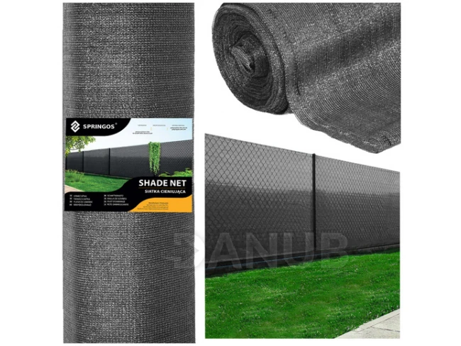 Árnyékoló háló - 90% árnyékolás - 1,5x25m - 140g/m2 - világos antracit