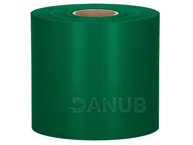 Kerítésárnyékoló szalag – 450 g/m² – 50 m x 19 cm – sötétzöld + 20 db rögzítőkapocs