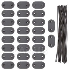 Rögzítők takaróponyvához, 26 darabos készlet, sötétszürke