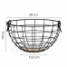 Gyümölcskosár - fém - kerek - 28x15 cm - fekete