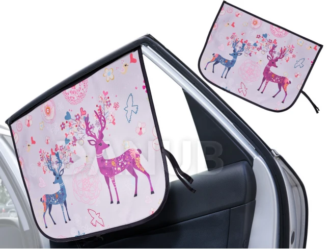 Mágneses autós napellenző- szarvasok