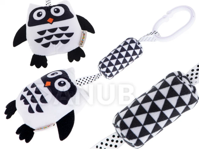 Szenzoros csörgő felakasztásra - bagoly