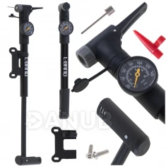L-BRNO Kerékpárpumpa nyomásmérővel és kerékpártartóval 