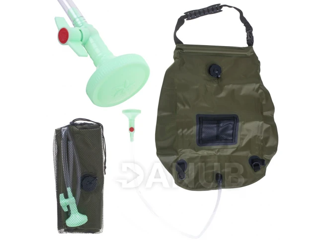 Kemping napelemes zuhany - 20L - XXL - hőmérővel