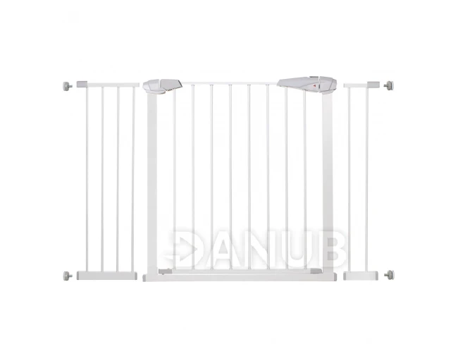 Biztonsági kapu lépcsőkhöz és ajtókhoz - fehér - 76-127 cm