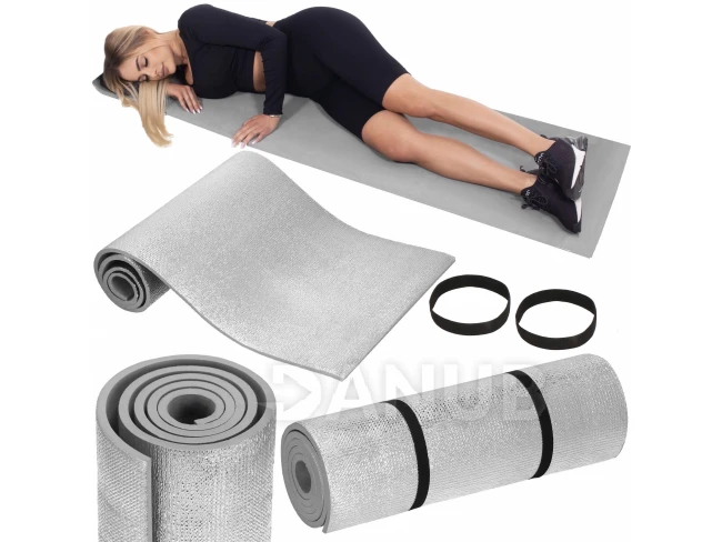 Túrázó habmatrac szigetelő réteggel - 180x50 cm - szürke