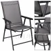 Összecsukható kerti szék - szürke - 2 db