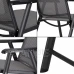 Összecsukható kerti szék - szürke - 4 db