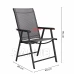 Összecsukható kerti szék - szürke - 2 db