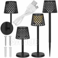 Kültéri napelemes lámpa 5in1 - 3 világítási mód - fekete