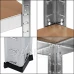 Fém állvány 5 polccal - 150x75x30cm - 675kg - világosbarna