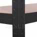 Fém állvány 5 polccal - 150x75x30 cm - barna/fekete