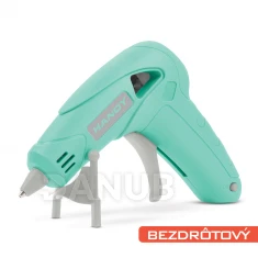 Ragasztópisztoly - akkumulátoros, Type-C - 7 mm - 10W - mentazöld