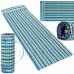 Strand-/kempingszőnyeg + párna - habszivacs - 180x60cm - színes csíkok Strand-/kempingszőnyeg + párna - habszivacs - 180x60cm - színes csíkok