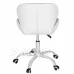 Forgó irodai szék kerekeken - bársony - szürke/fehér