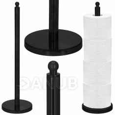 WC-papír tartó állvány - fekete