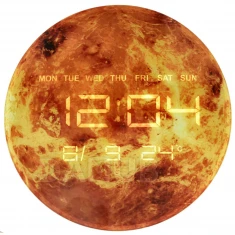 Planet Mars Falióra LED kijelzővel 32 cm narancssárga