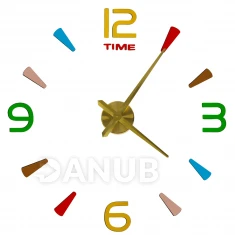 Felragasztható falióra 4 számjegyű - sárga