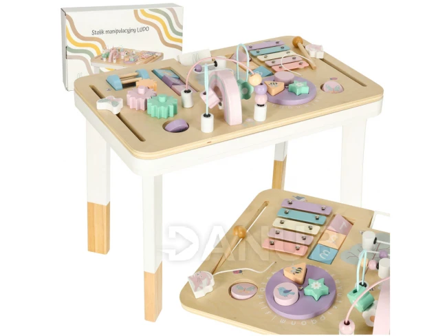 Színes Montessori interaktív asztal Lulilo - pasztell-lila