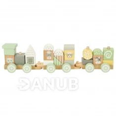 LULILO fa kisvonat - pasztell színű