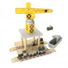 Fa tengeri daru + kikötő + autó hajó