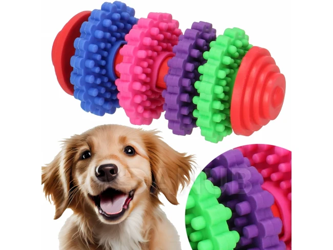 Gumijáték kutyának - rágóka - 9,5 cm - színes
