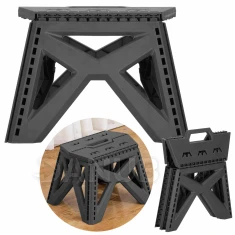 Multifunkcionális összecsukható zsámoly - magasság 23 cm - 100 kg-ig - szürke