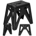 Multifunkcionális összecsukható zsámoly - magasság 33,5 cm - 150 kg-ig - fekete 