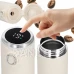 Rozsdamentes acél termosz kávéhoz és teához - hőmérséklet kijelzővel - krémszínű - 420 ml