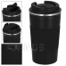 Rozsdamentes acél kávé és tea bögre - fekete - 500 ml