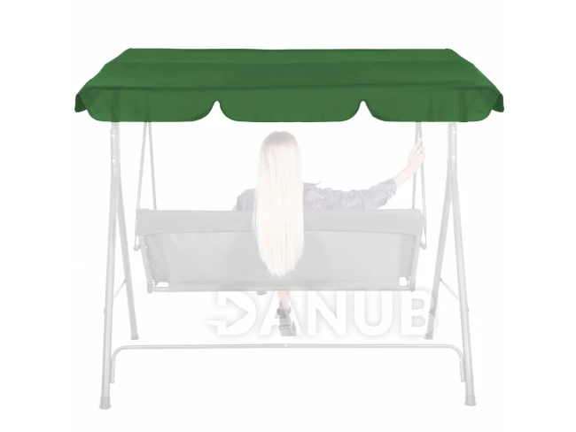 Kerti hinta előtető - 165x110 cm - sötétzöld