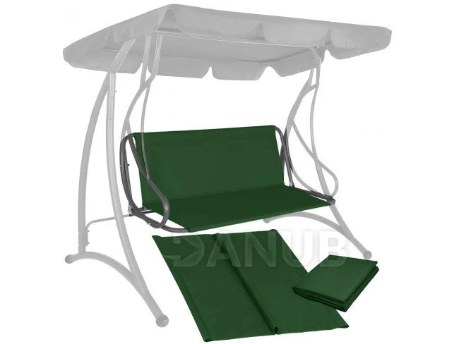 Ülőke kerti hintához - 110 x 90 cm - sötétzöld