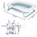 Összecsukható babakád csecsemőknek - 35L - hőmérővel és alátéttel - fehér és kék 