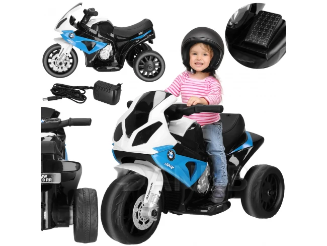 Gyerek elektromos háromkerekű motorkerékpár BMW akkumulátoros - 66x37x44 cm