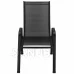 Rakásolható kerti szék - fekete - 2 db
