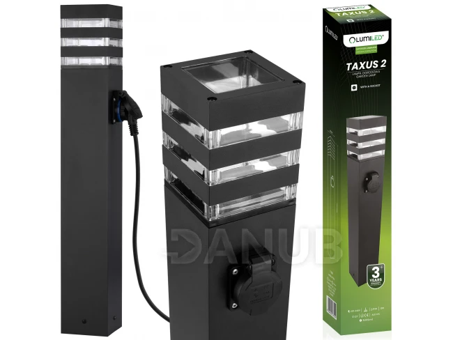 Kerti LED lámpa - oszlop - E27 - aljzattal TAXUS 2 - 60 cm - LUMILED