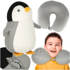 2 az 1-ben utazó nyakpárna - pingvin